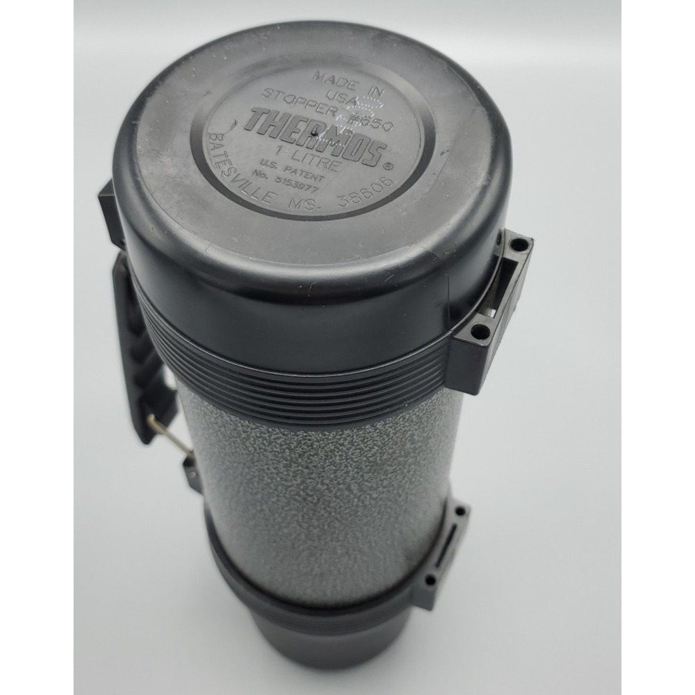Aladiin Stopper 650 Thermos Handle Feet Hammerred Metal Finish Black Made In USA